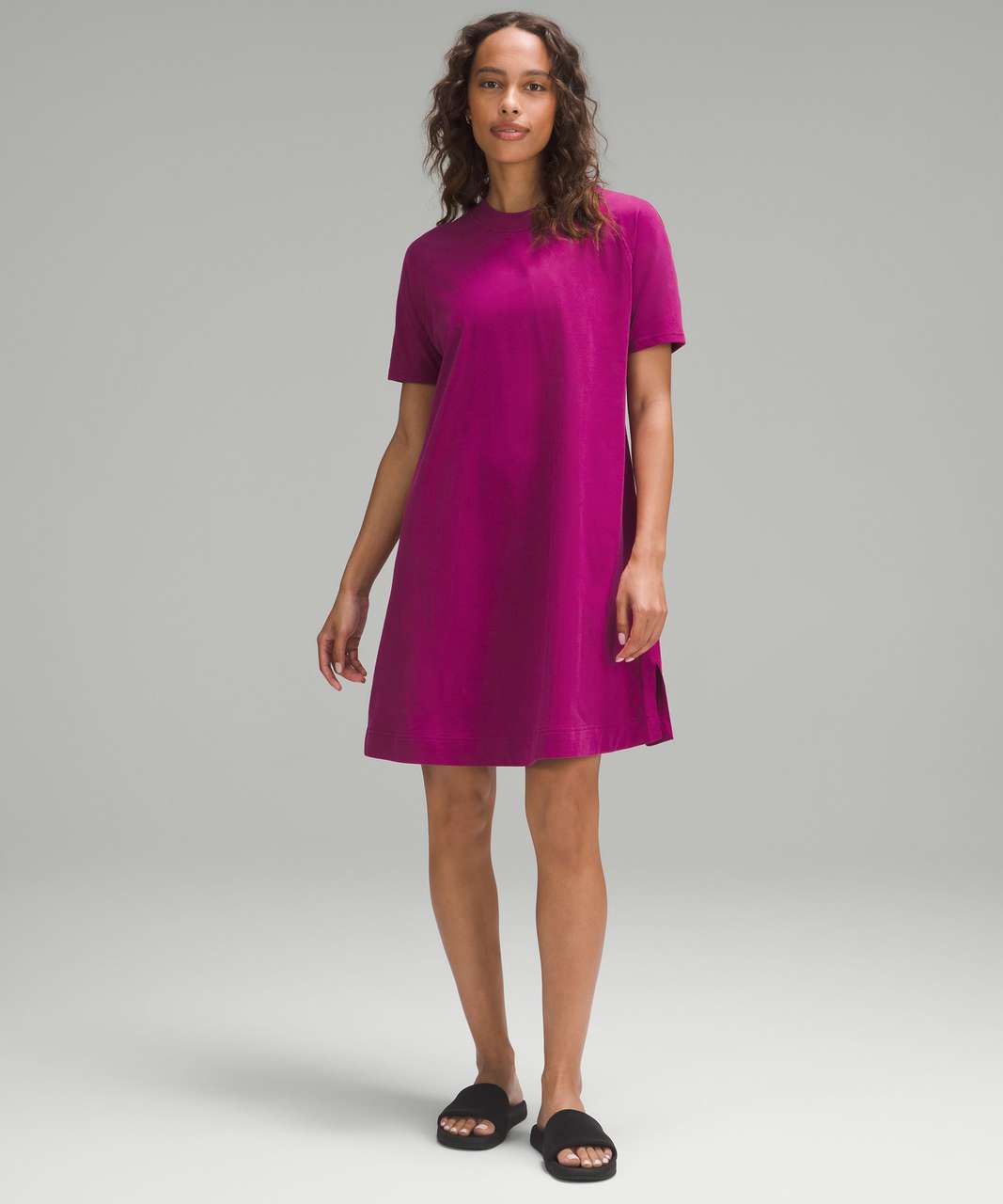 Lululemon Heavyweight Cotton T-Shirt Dress - Magenta Purple