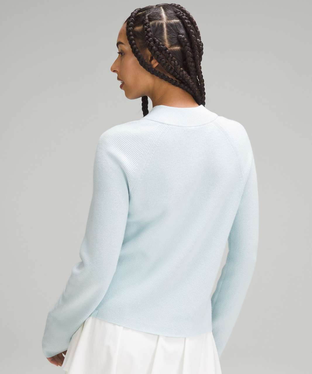 Lululemon Cotton-Blend Half-Zip Sweater - Powder Blue