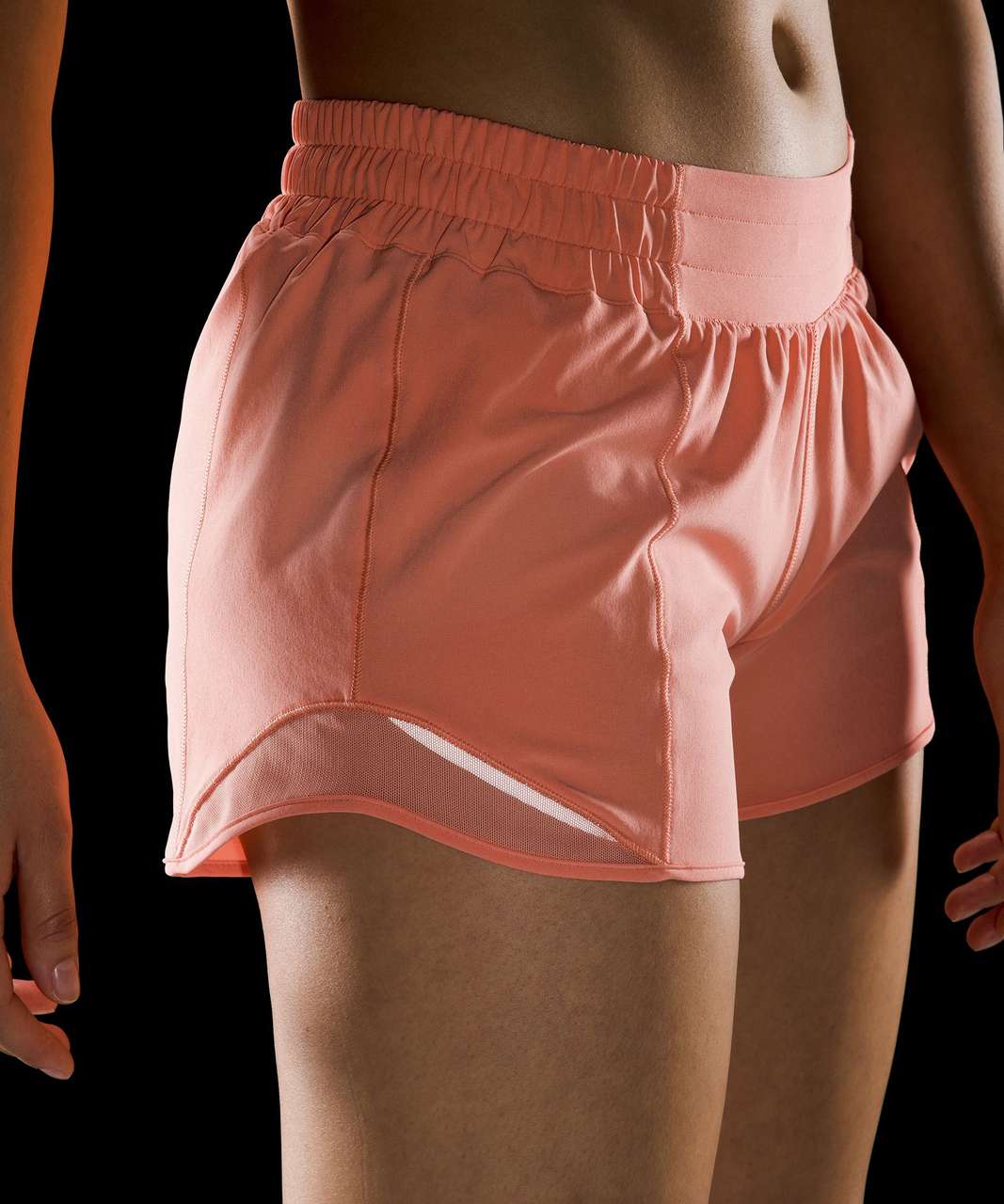 Lululemon Hotty Hot Low-Rise Lined Short 4" - Sunny Coral