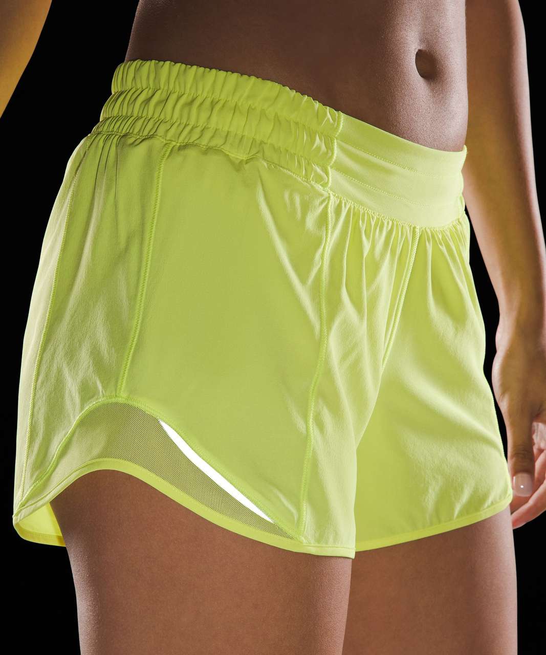 Lululemon Hotty Hot Low-Rise Lined Short 4" - Electric Lemon