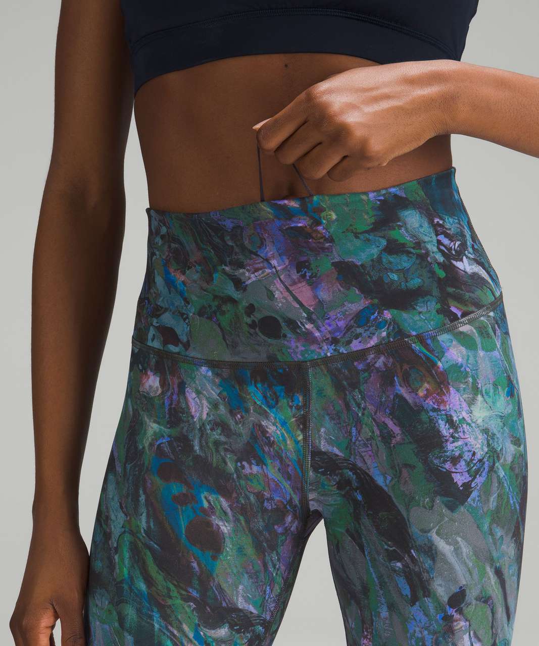 Lululemon Wunder Train High-Rise Tight 25" - Molten Flash Green Multi