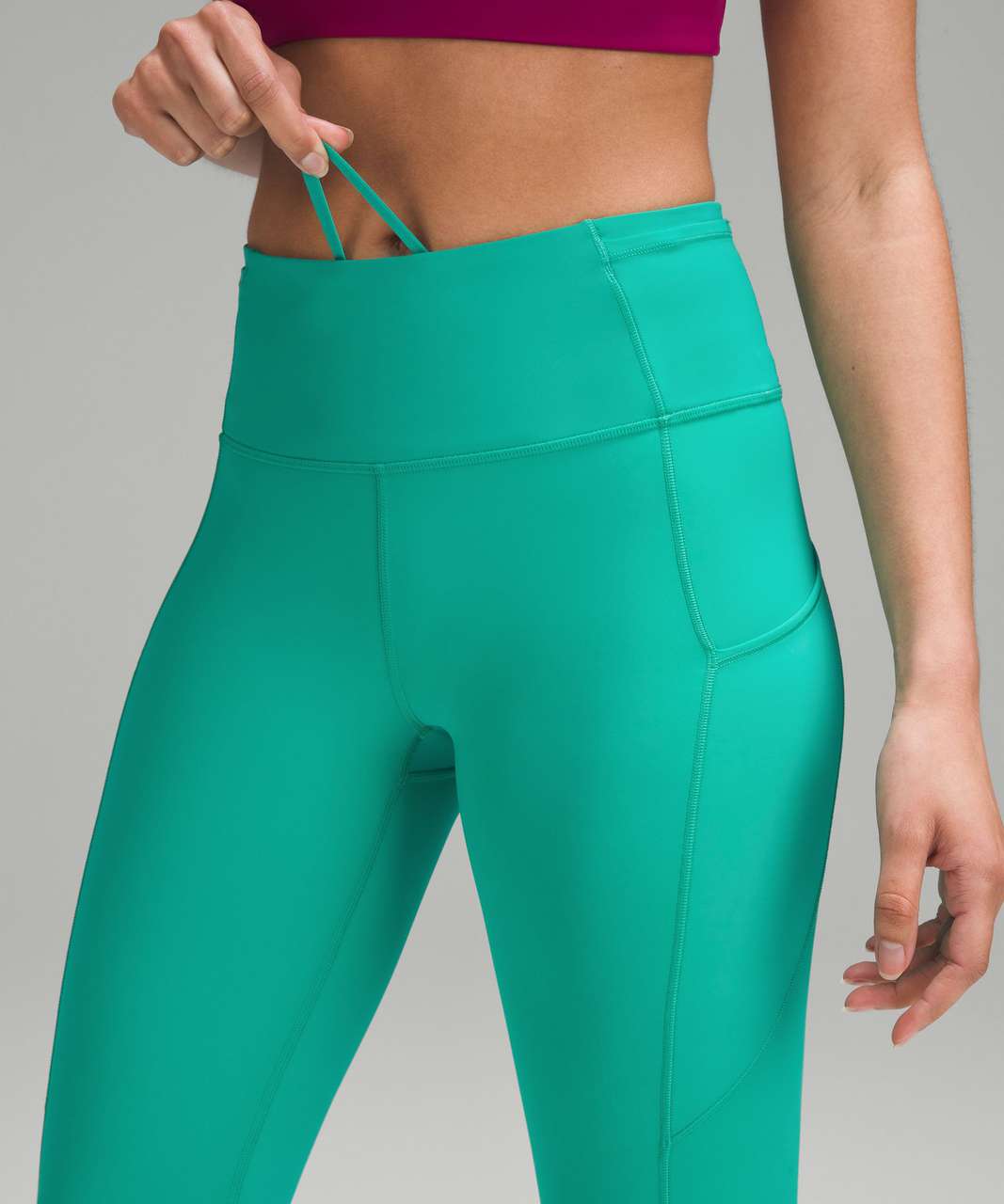 Lululemon Fast and Free High-Rise Tight 25" - Maldives Green