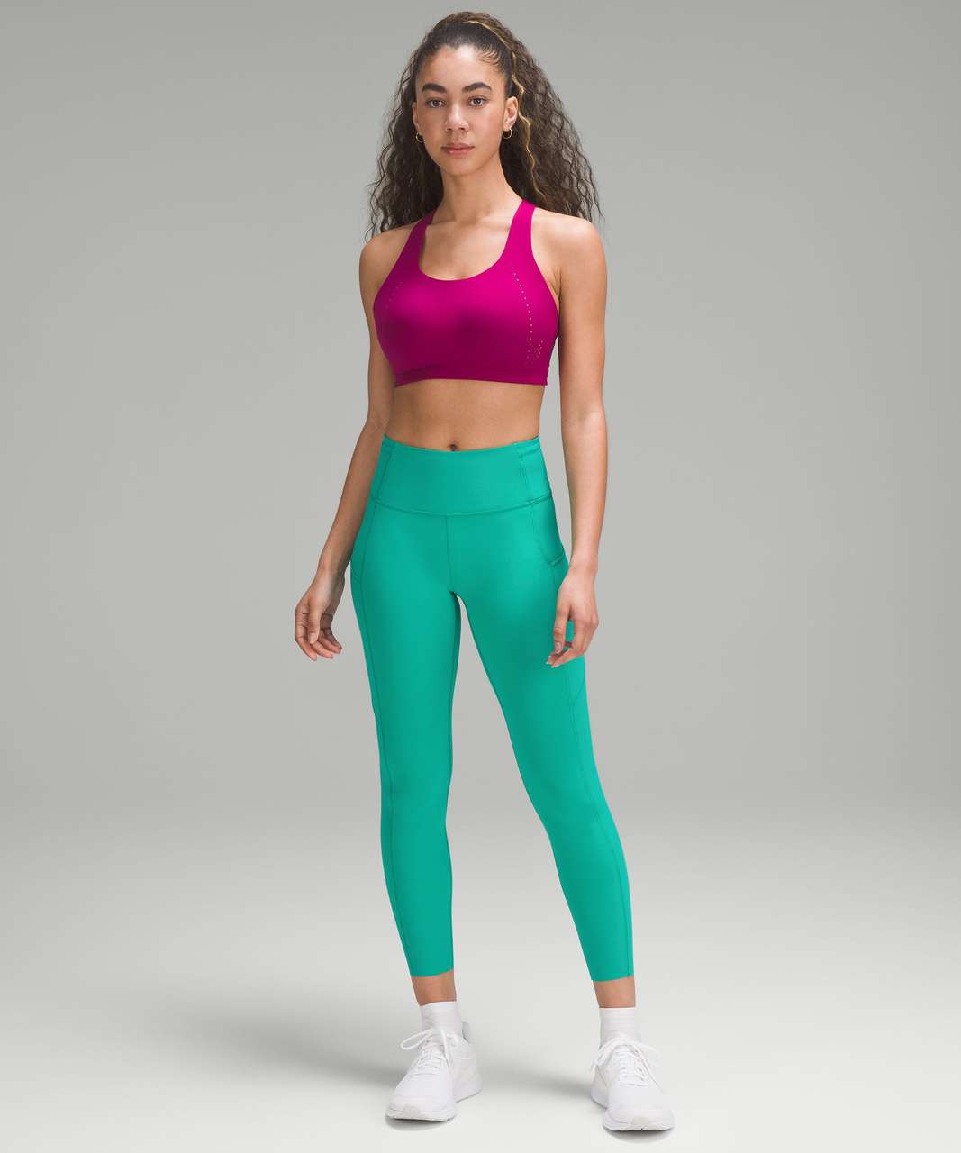 Lululemon fast and free 25” in Everglade green, Women's Fashion, Activewear  on Carousell