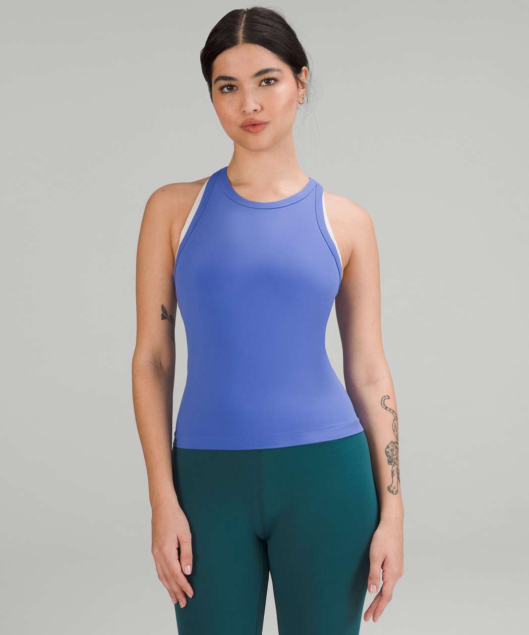 Lululemon Nice blue racer back tank with built-in bra Size 8 - $20