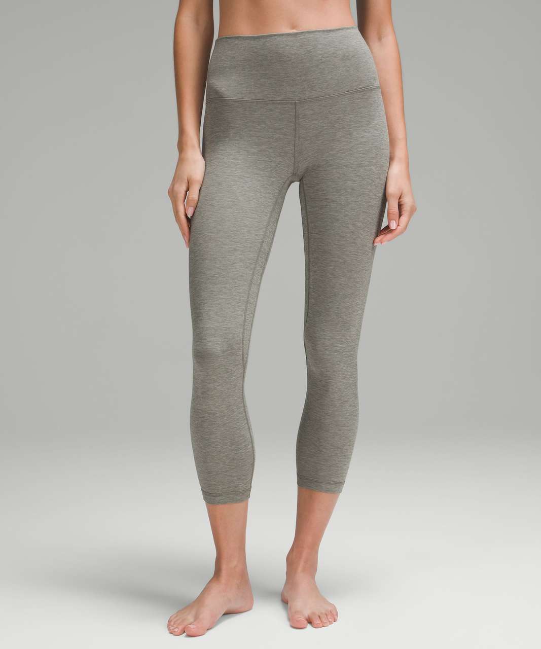 Lululemon Stretch High Rise Crop 23 - Grey Sage - lulu fanatics