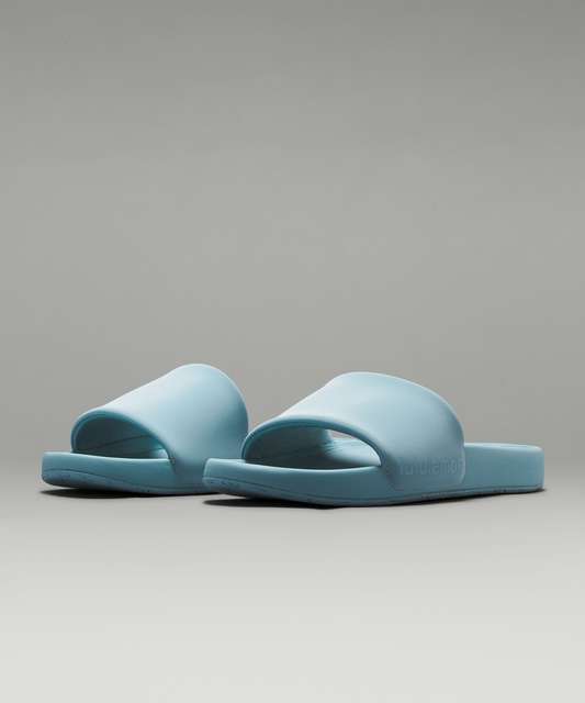 Blue hot sale slides womens