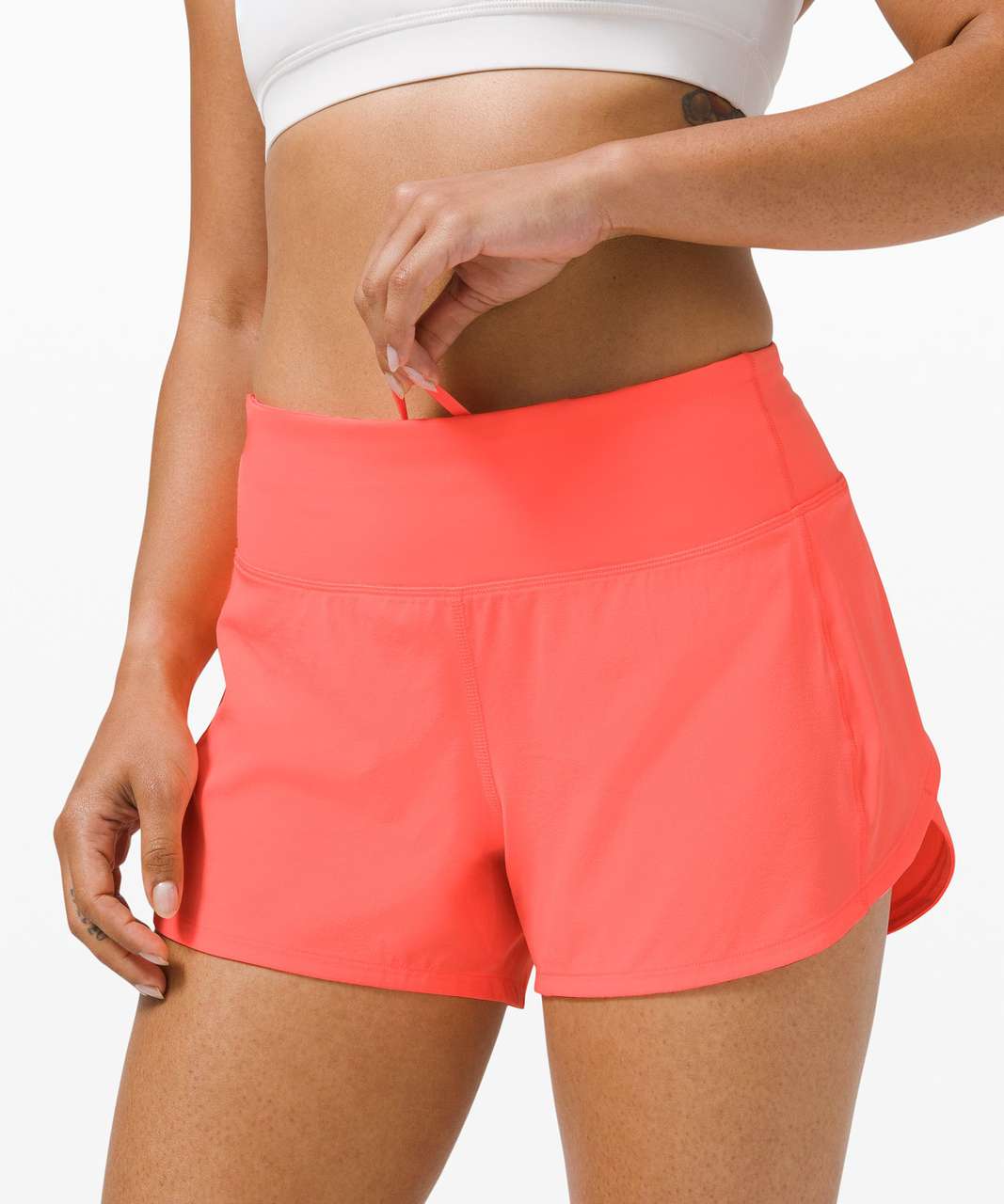 Lululemon Speed Up Mid-Rise Lined Short 4" - Sunset