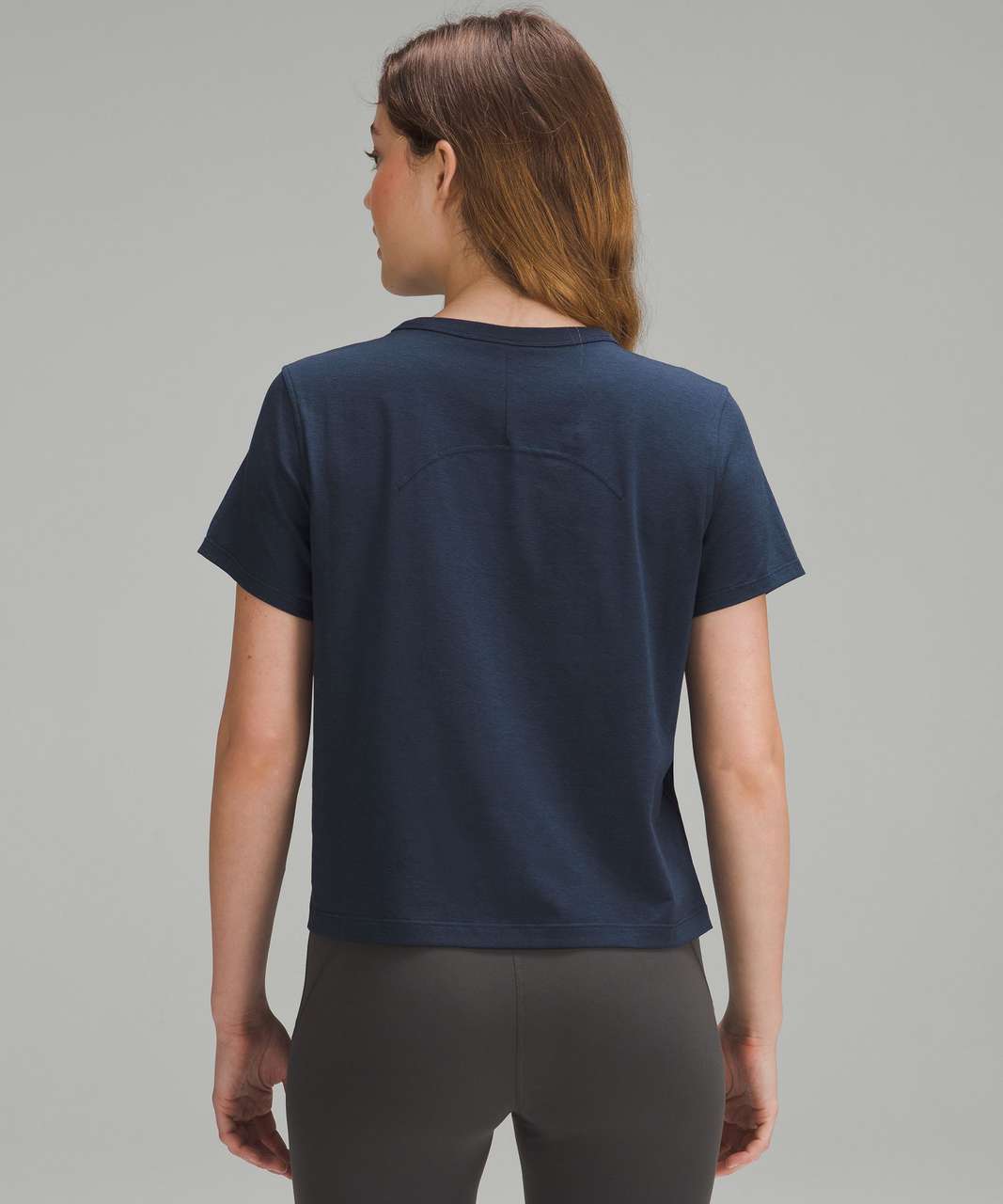 Navy City logo-print recycled-fibre T-shirt, Lululemon