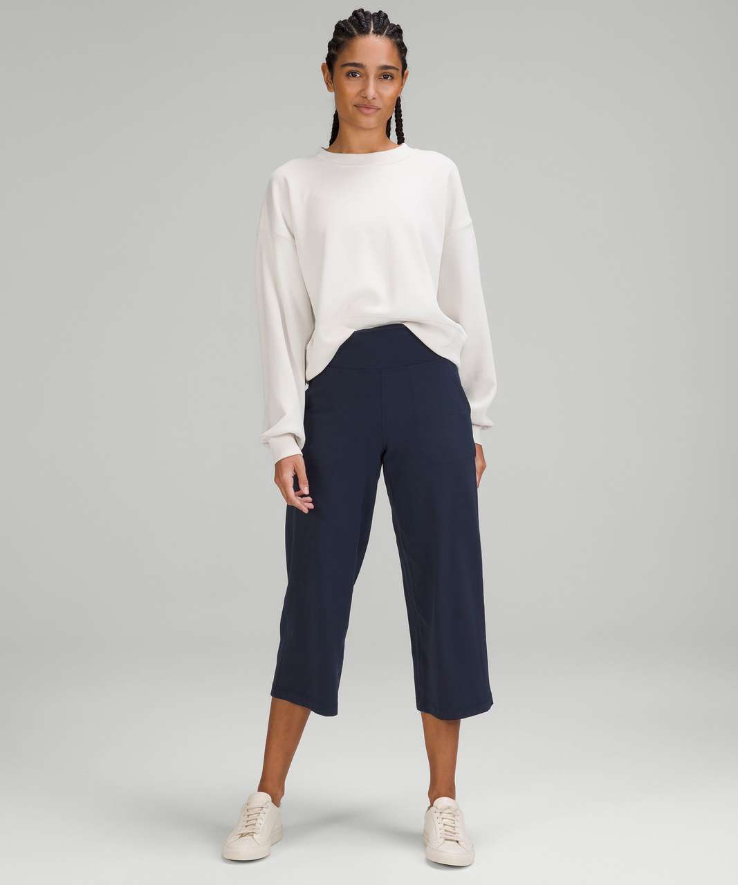 Lululemon Align Wide Leg Crop 23 - True Navy - lulu fanatics