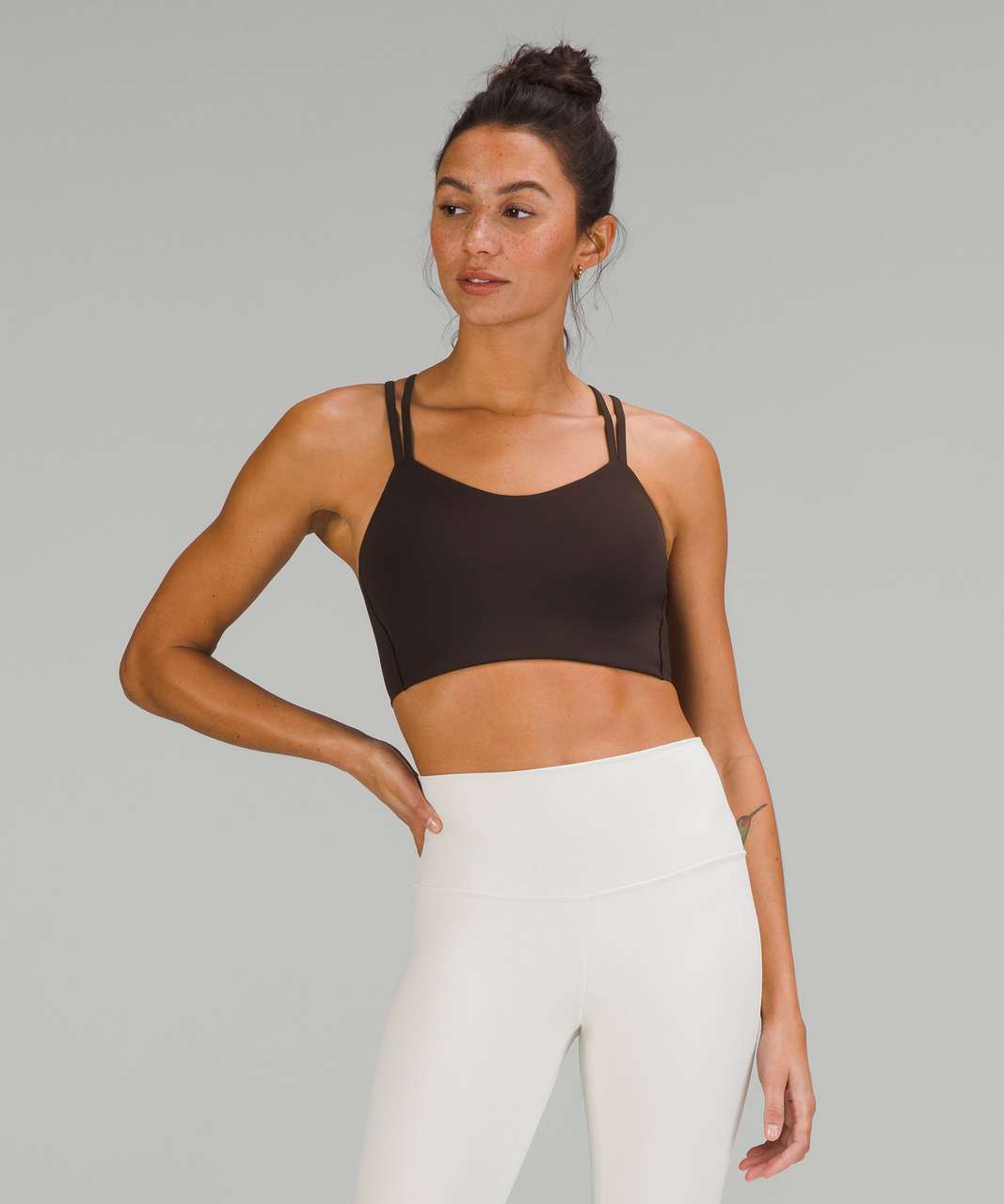 Lululemon Like a Cloud Ribbed Longline Bra *Light Support, B/C Cup - Roasted  Brown - lulu fanatics