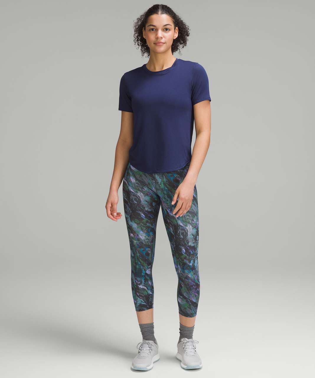 Lululemon Wunder Train High-Rise Crop 23" - Molten Flash Green Multi