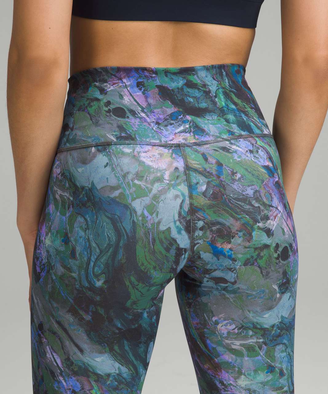 Lululemon Wunder Train High-Rise Crop 23" - Molten Flash Green Multi