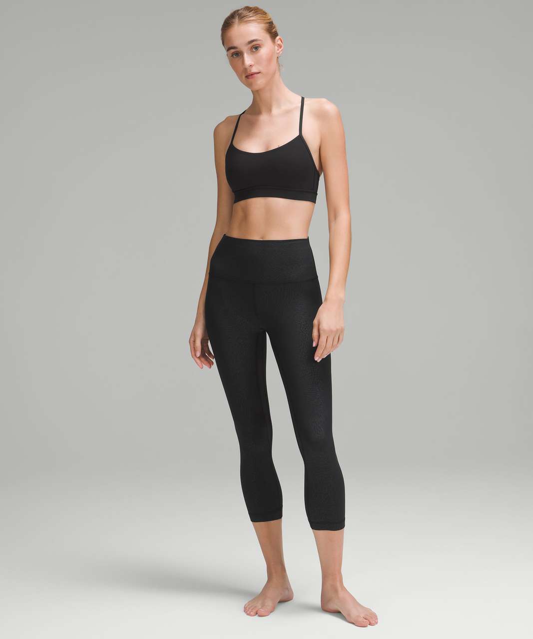 Lululemon Leggings Womens 8 Black Cropped Athleisure Activewear Preppy Yoga