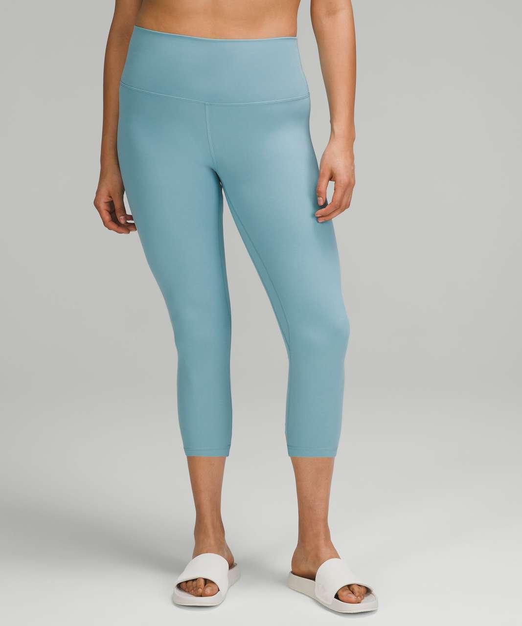 Lululemon Nulu and Mesh Mid-Rise Yoga Crop 23 - Tidewater Teal - lulu  fanatics