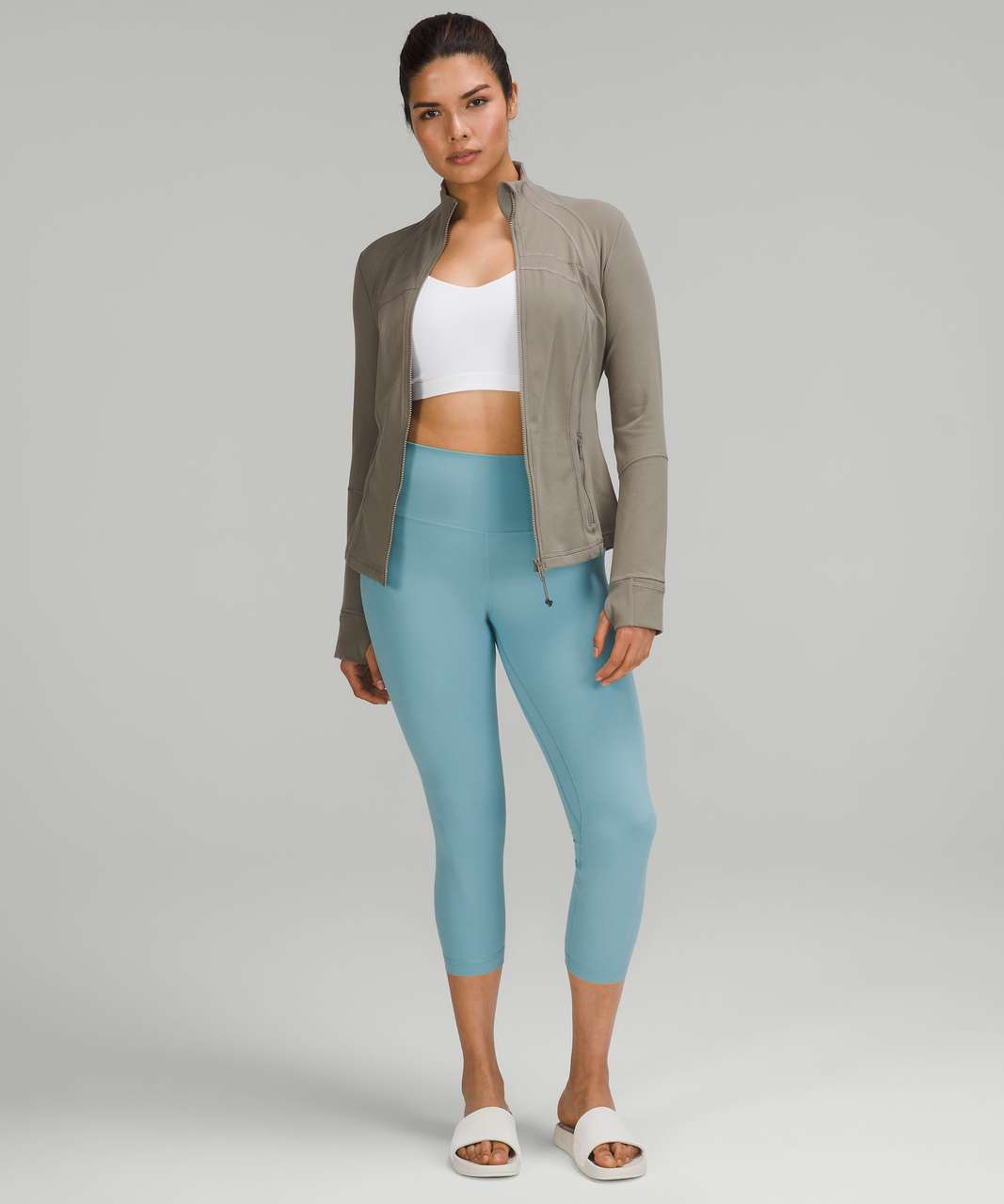 Lululemon Align High-Rise Crop 21 - Grey Sage - lulu fanatics