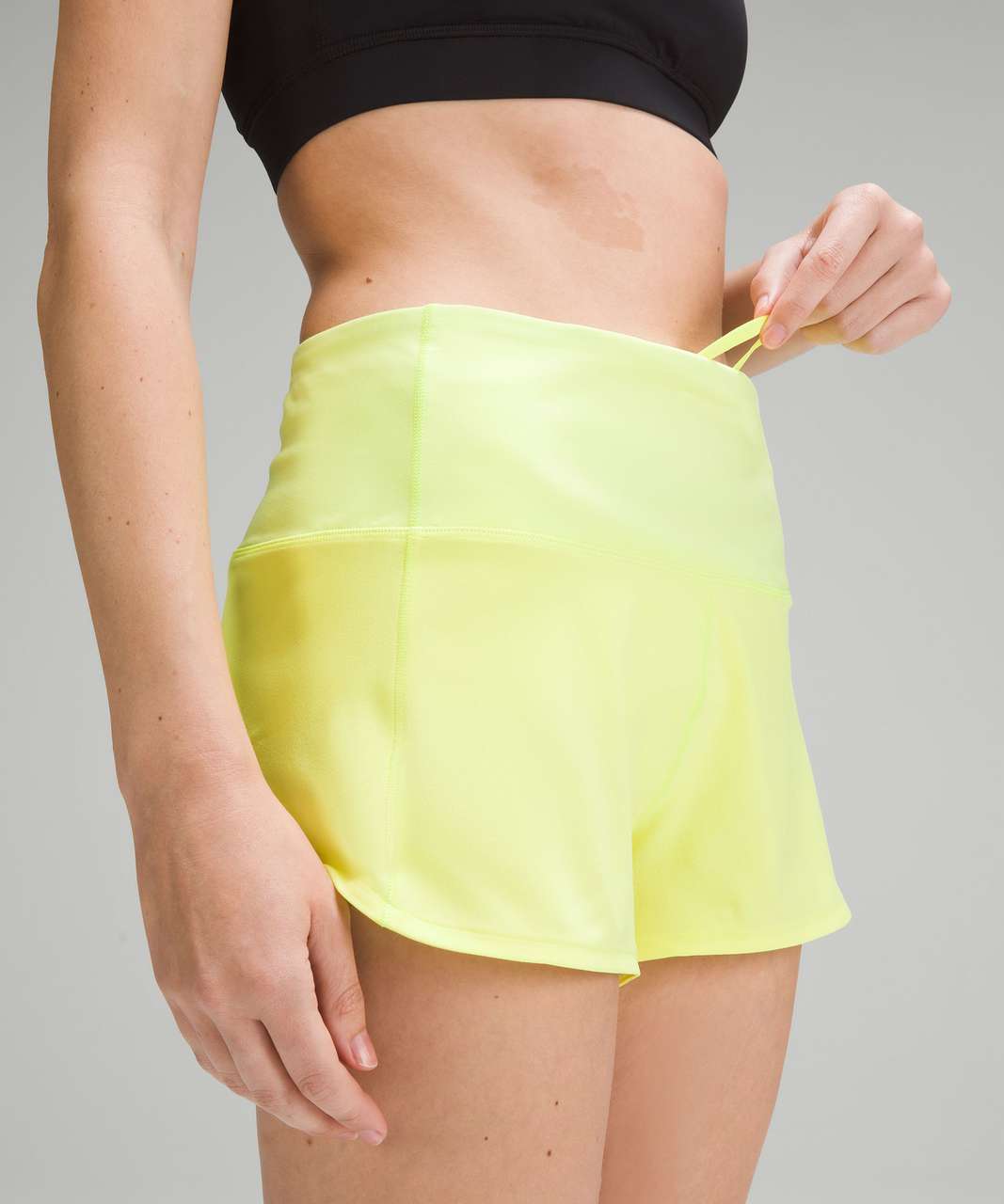 Lululemon Speed Up High-Rise Lined Short 2.5" - Electric Lemon