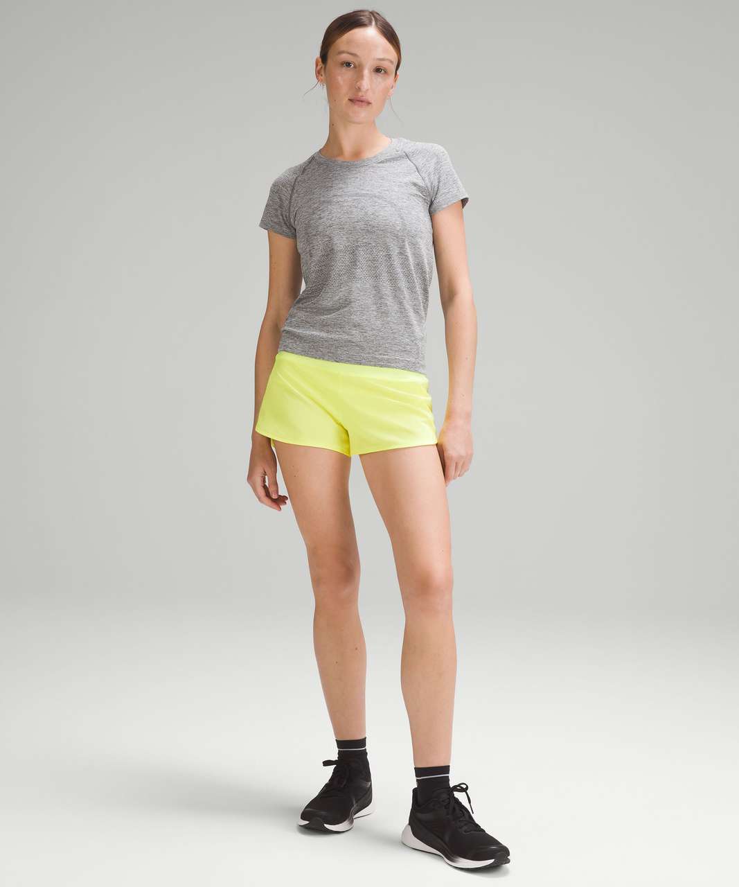 Lululemon Speed Up High-Rise Lined Short 2.5" - Electric Lemon