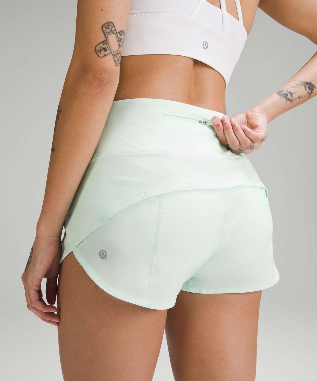 Lululemon Speed Up High-Rise Lined Short 2.5" - Mint Moment