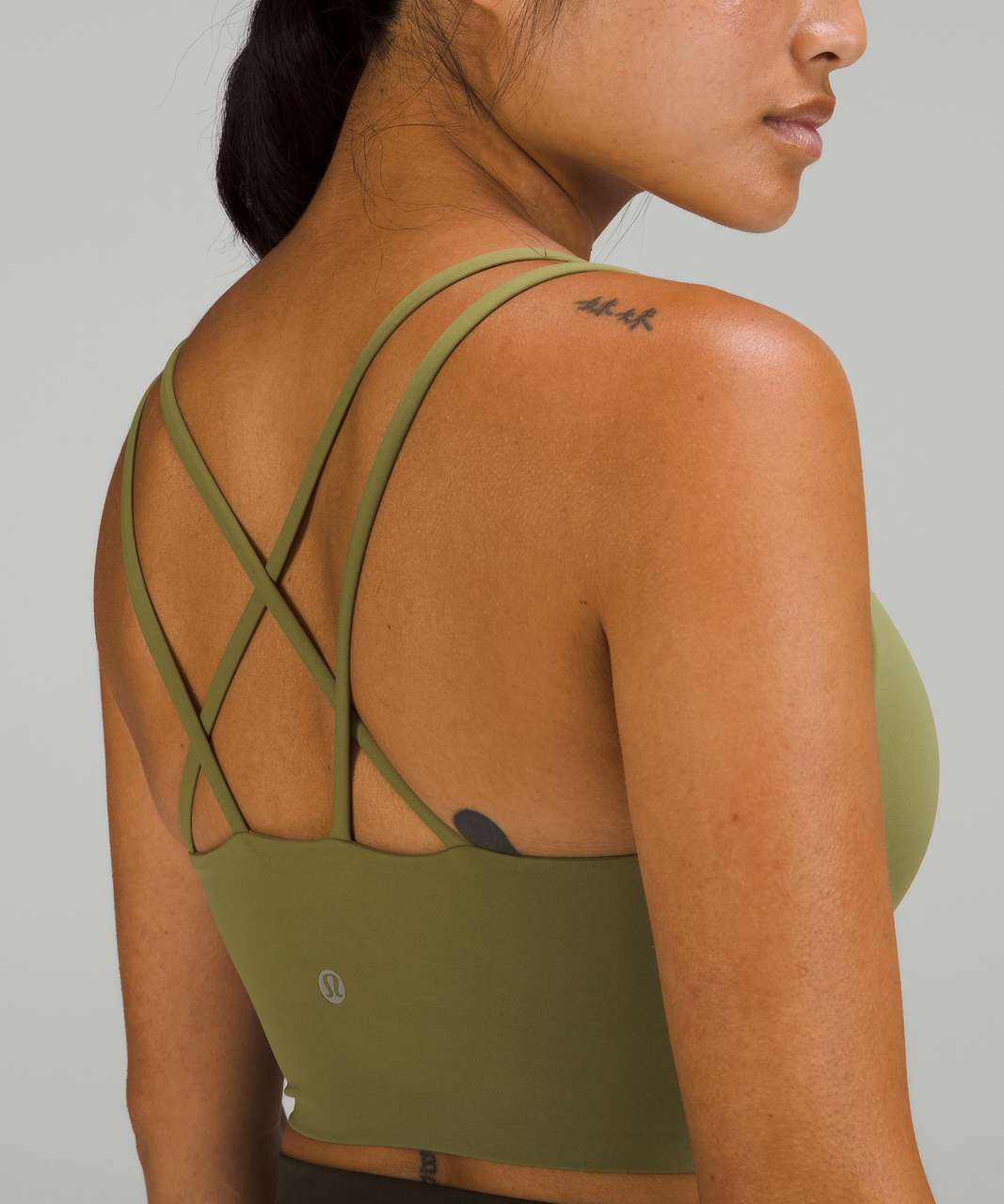 Ace Long Line Bra - Green Fig