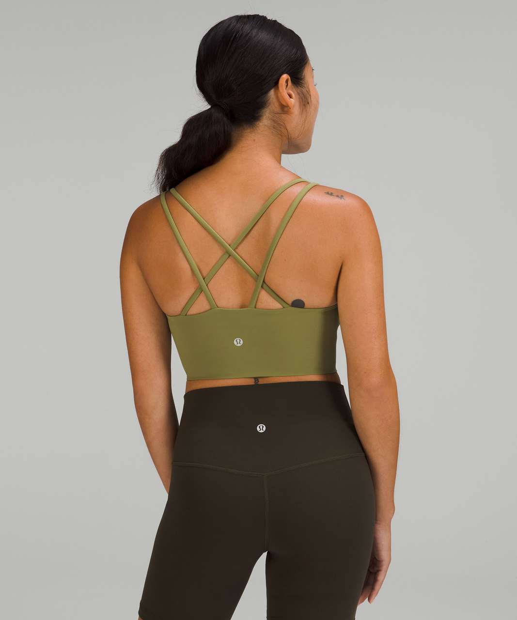 Lululemon Nulu Front-Gather Yoga Bra *Light Support, B/C Cup - Bronze Green  - lulu fanatics