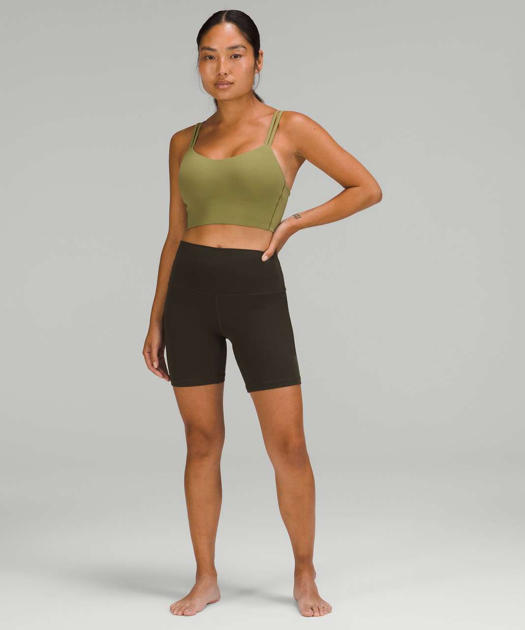 Lululemon Like a Cloud Longline Bra *Light Support, B/C Cup - Kohlrabi  Green - lulu fanatics