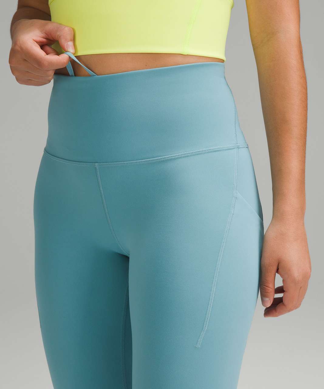 Lululemon Wunder Train High Rise Leggings Size 8 Teal - Athletic