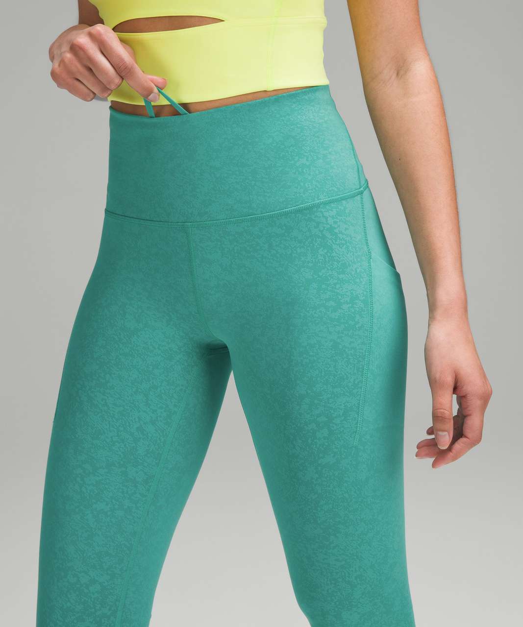 Lululemon Wunder Train High-Rise Tight with Pockets 25 - Blaze Maldives  Green - lulu fanatics