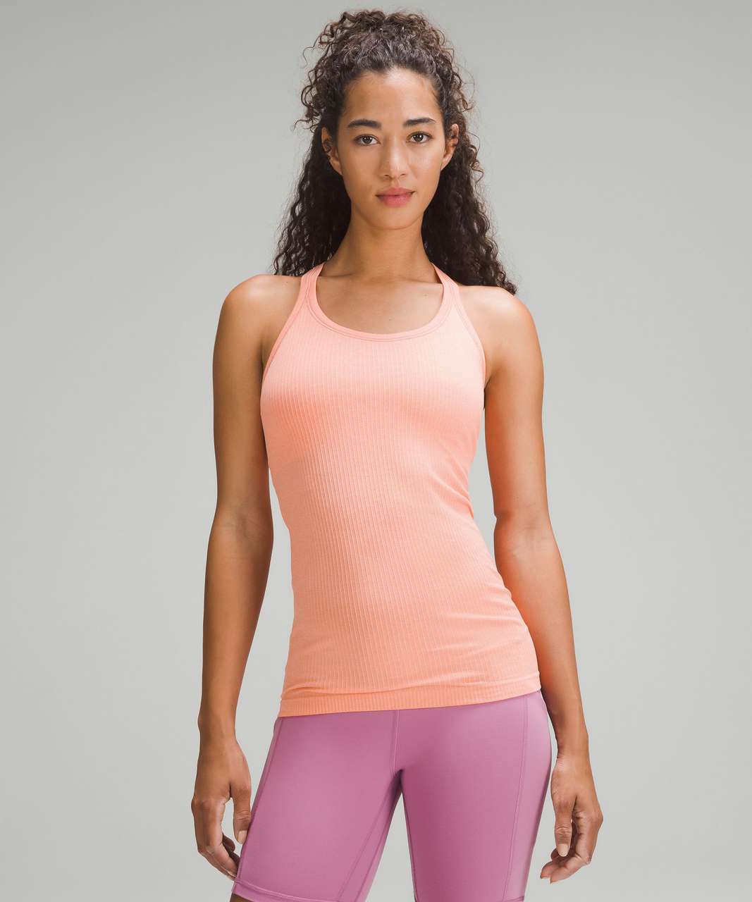 Lululemon Athletic Sculpt Cropped Tank Top Sunny Coral NWT Women's Size 8