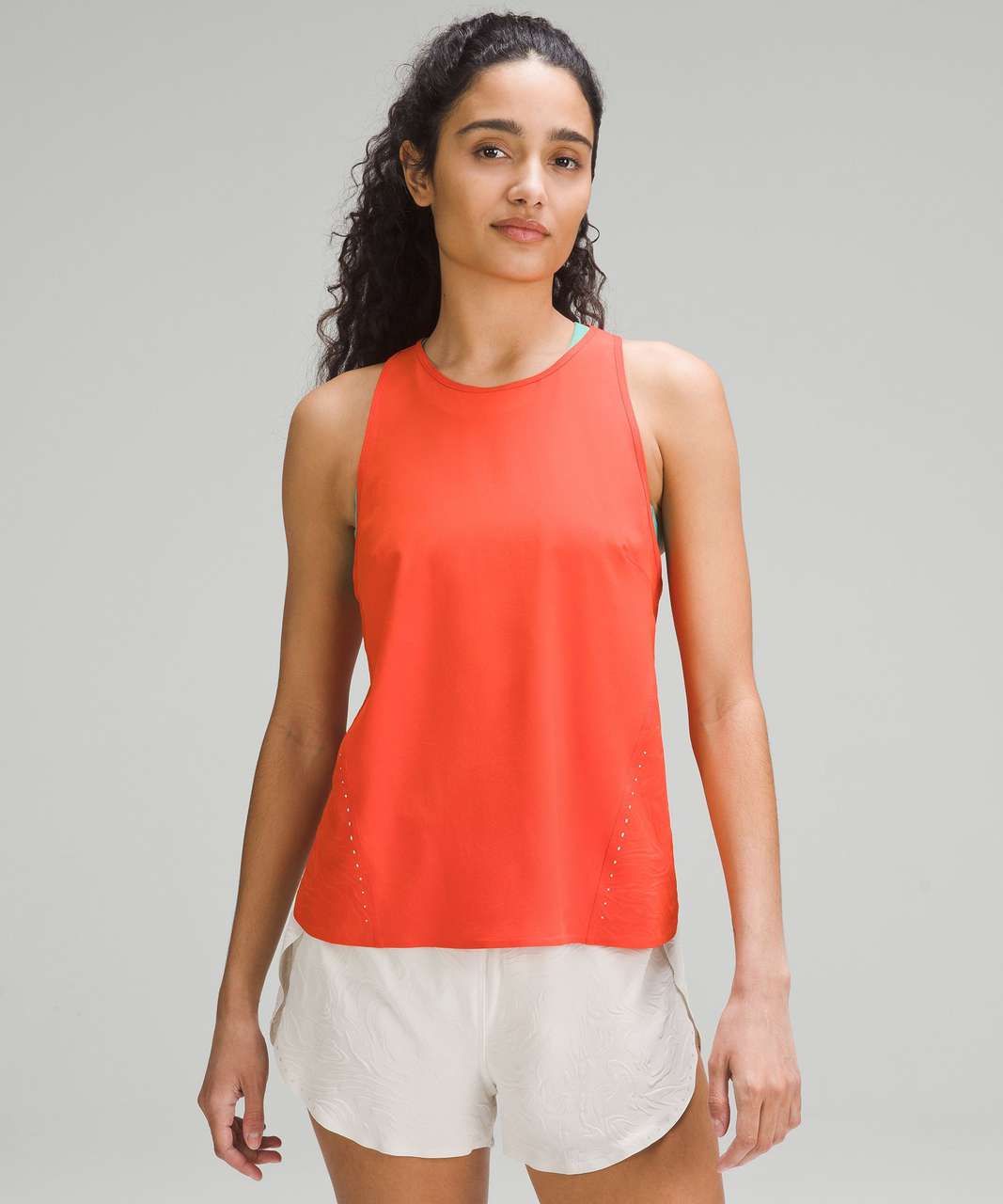 Lululemon Lightweight Stretch Running Tank Top *Airflow - In-Sense Emboss  Solar Orange - lulu fanatics