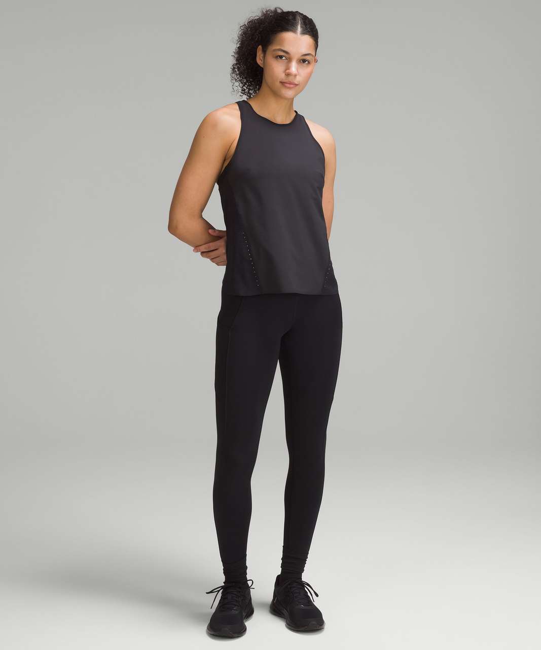 Lululemon Lightweight Stretch Running Tank Top *Airflow - In-Sense Emboss Black