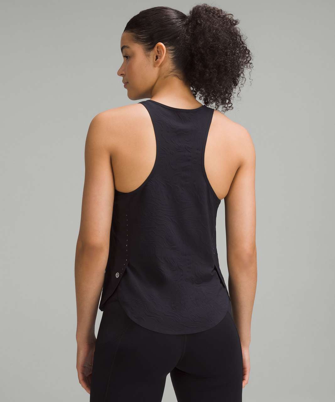 Lululemon Lightweight Stretch Running Tank Top *Airflow - In-Sense Emboss Black