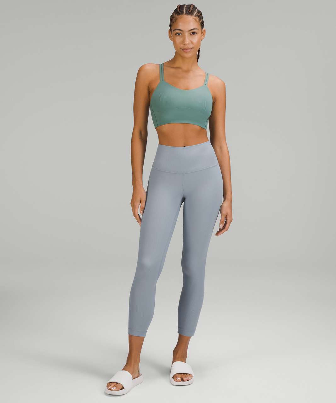 Chambray align tank (size 12) paired with Mini Herringbone aligns (size 10)  : r/lululemon