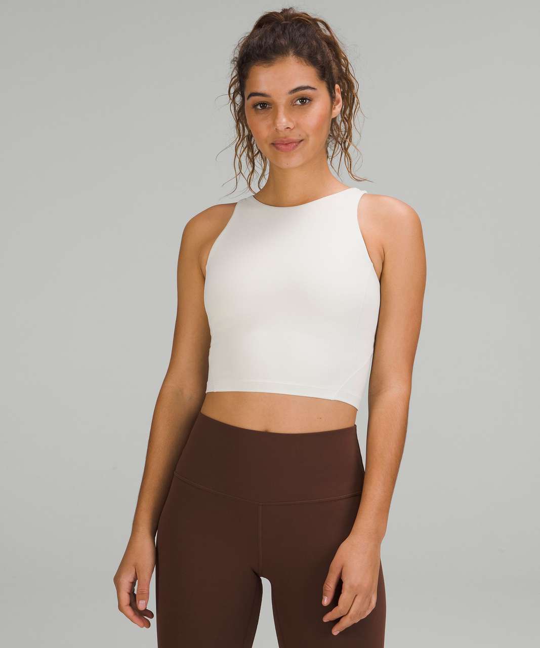 Lululemon Like a Cloud High-Neck Longline Bra *Light Support, B/C Cup - Roasted  Brown - lulu fanatics