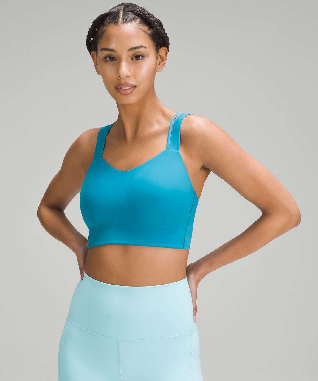 Lululemon Like a Cloud Longline Bra *Light Support, D/DD Cup - Hawaiian  Blue - lulu fanatics