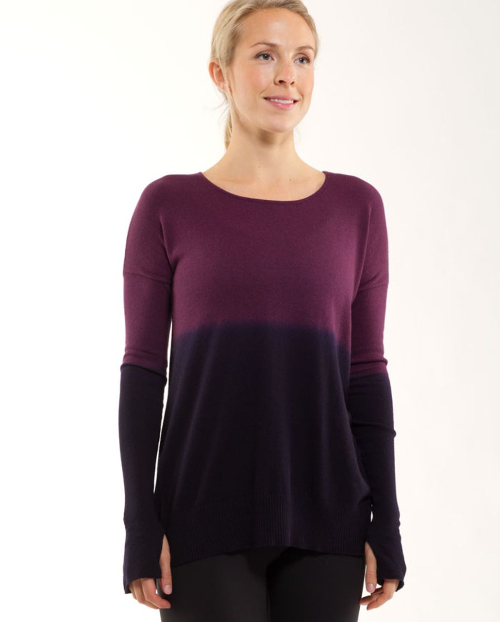 Lululemon Yoga Cozy Pullover - Heathered Plum / Black Swan