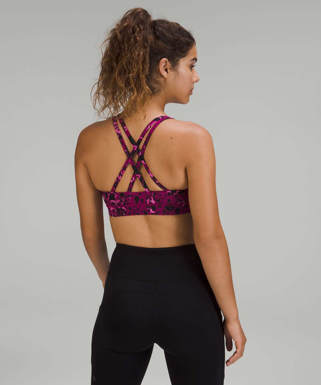 Lululemon Energy Bra *Medium Support, B–D Cups - Cheetah Camo