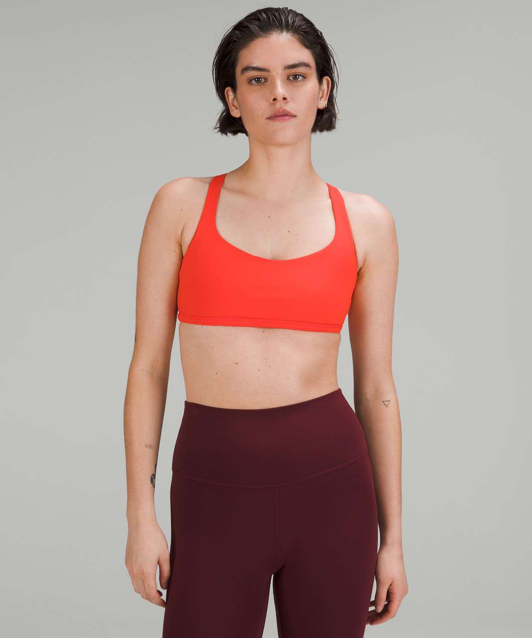 Lululemon Women’s Sports Bra Orange Red Flare Size 4