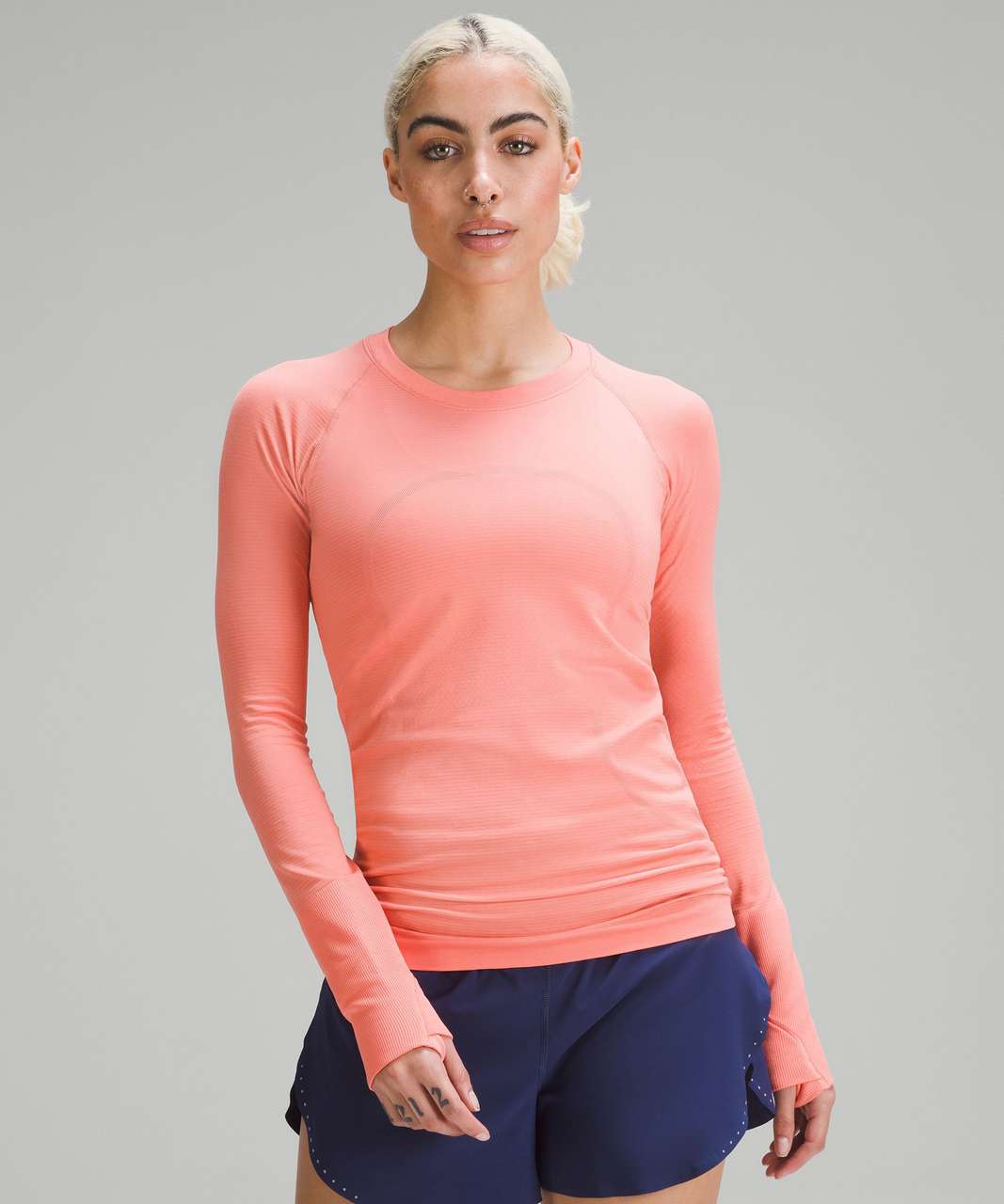 Pink Swiftly 2.0 technical-mesh long-sleeved T-shirt, lululemon