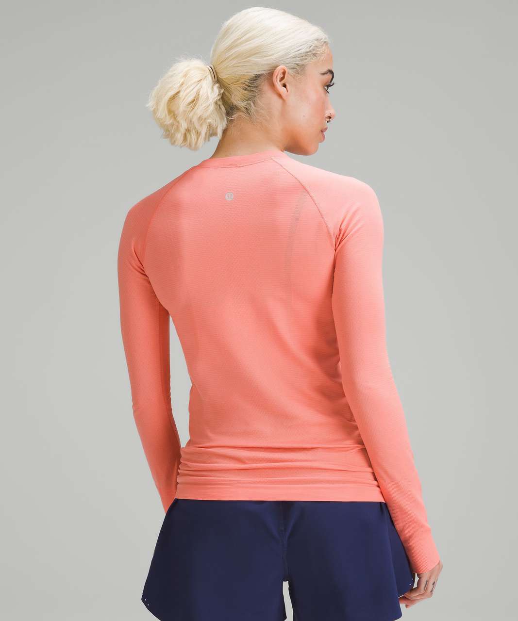 Lululemon Swiftly Tech Long-Sleeve Shirt 2.0 - Sunny Coral / Sunny Coral