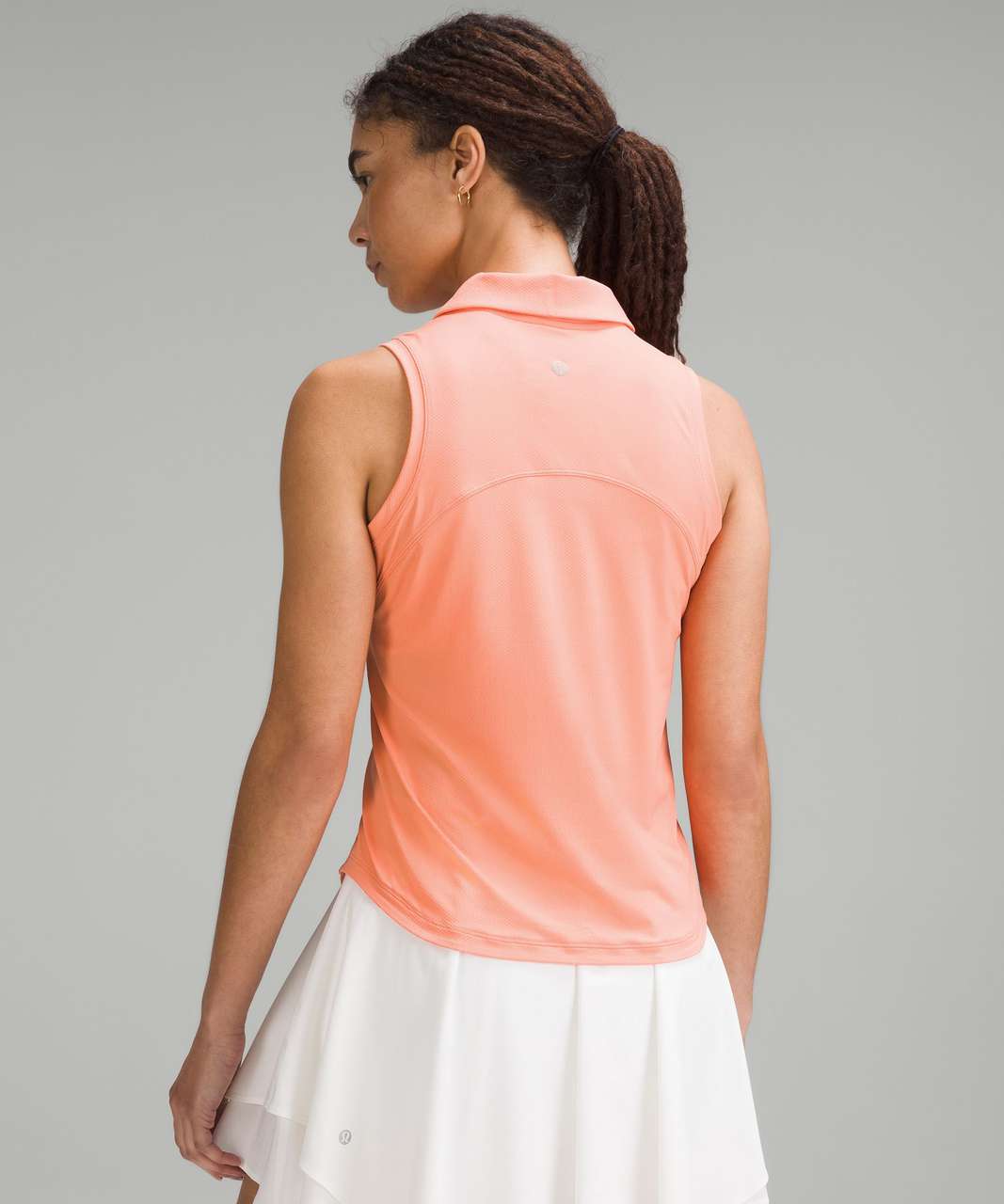 Lululemon Quick-Dry Sleeveless Polo Shirt - Sunny Coral