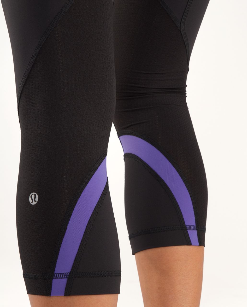 Lululemon Run: Inspire Crop II - Persian Purple / Heathered Dark Black / Black