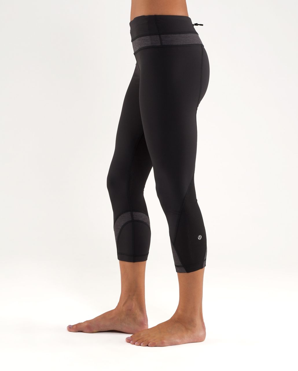 Lululemon Run: Inspire Crop II - Black / Quilt Spring13 12 - lulu fanatics