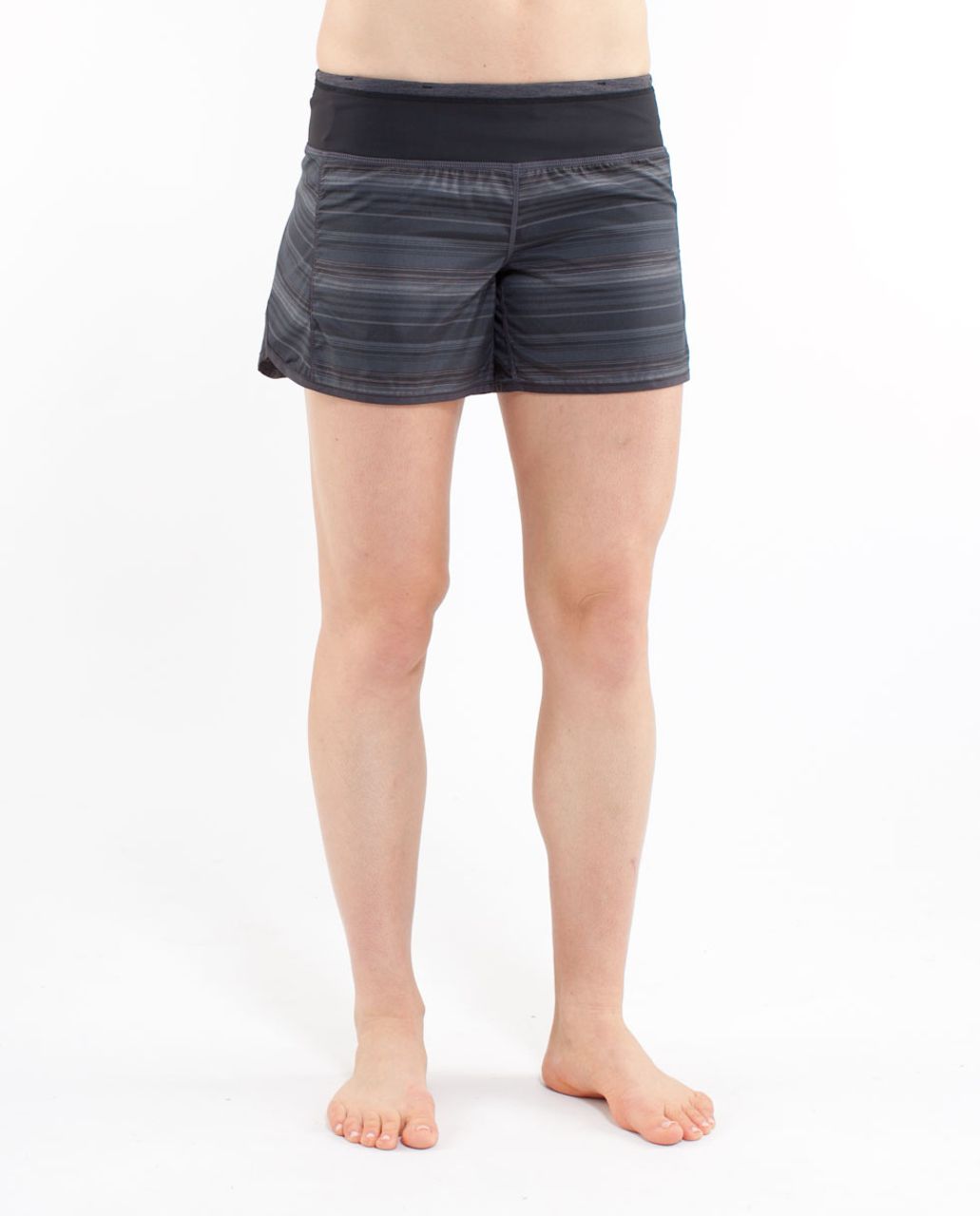 Lululemon Turbo Run Short - Coal Elevation Stripe /  Deep Coal