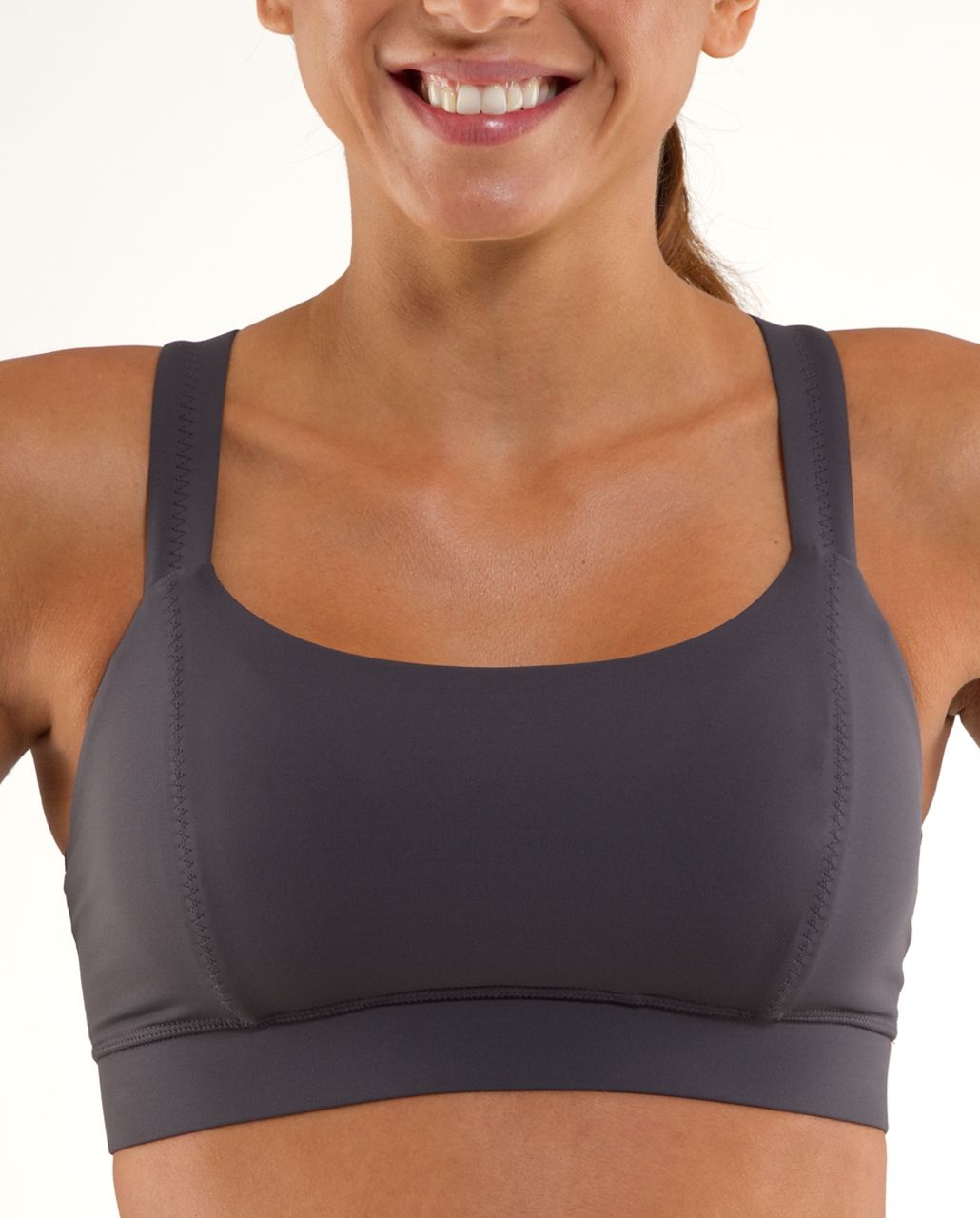 Lululemon Cross My Heart Bra - Coal - lulu fanatics