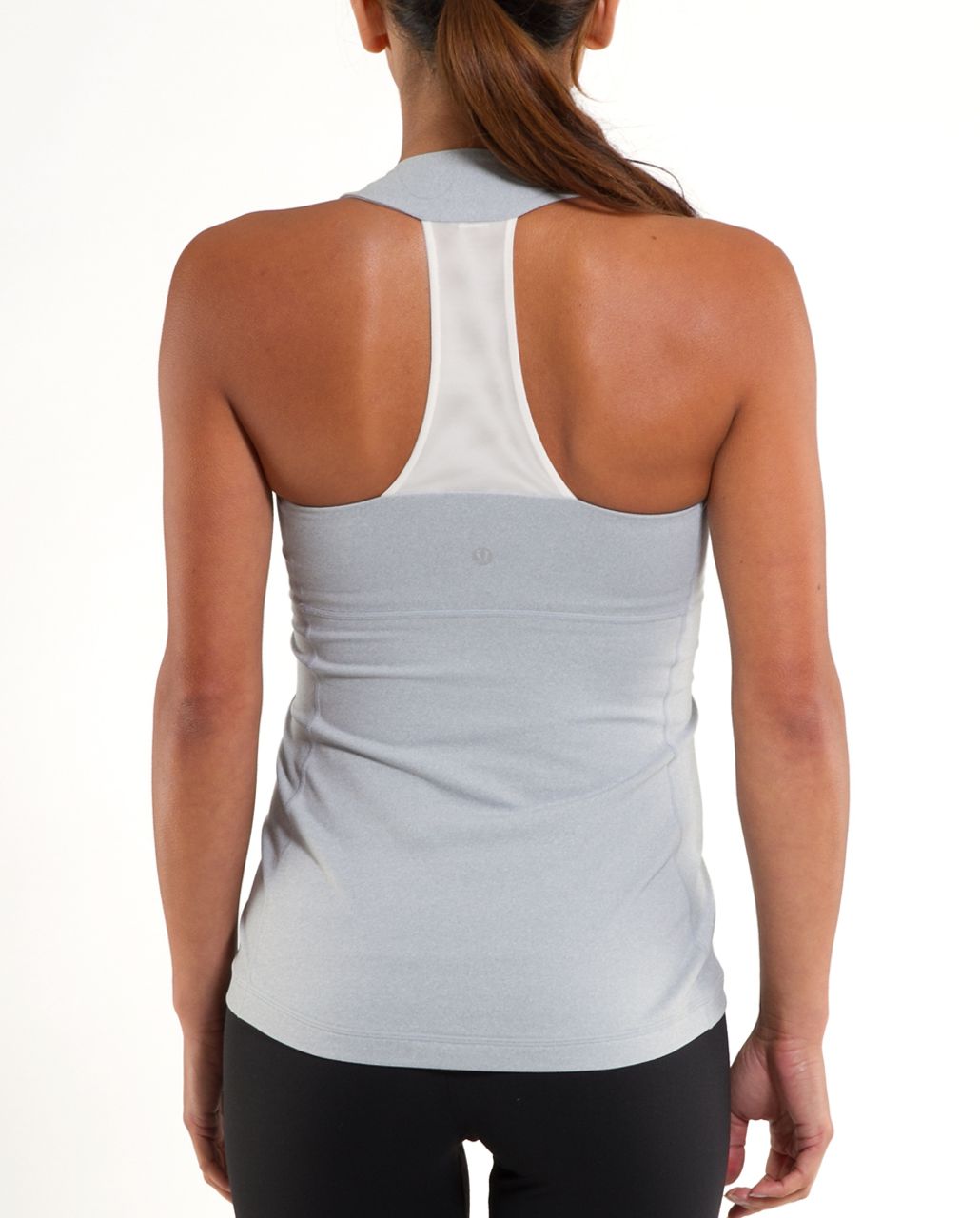 Lululemon Scoop Neck Tank - Ghost Blurred Grey Mini Stripe