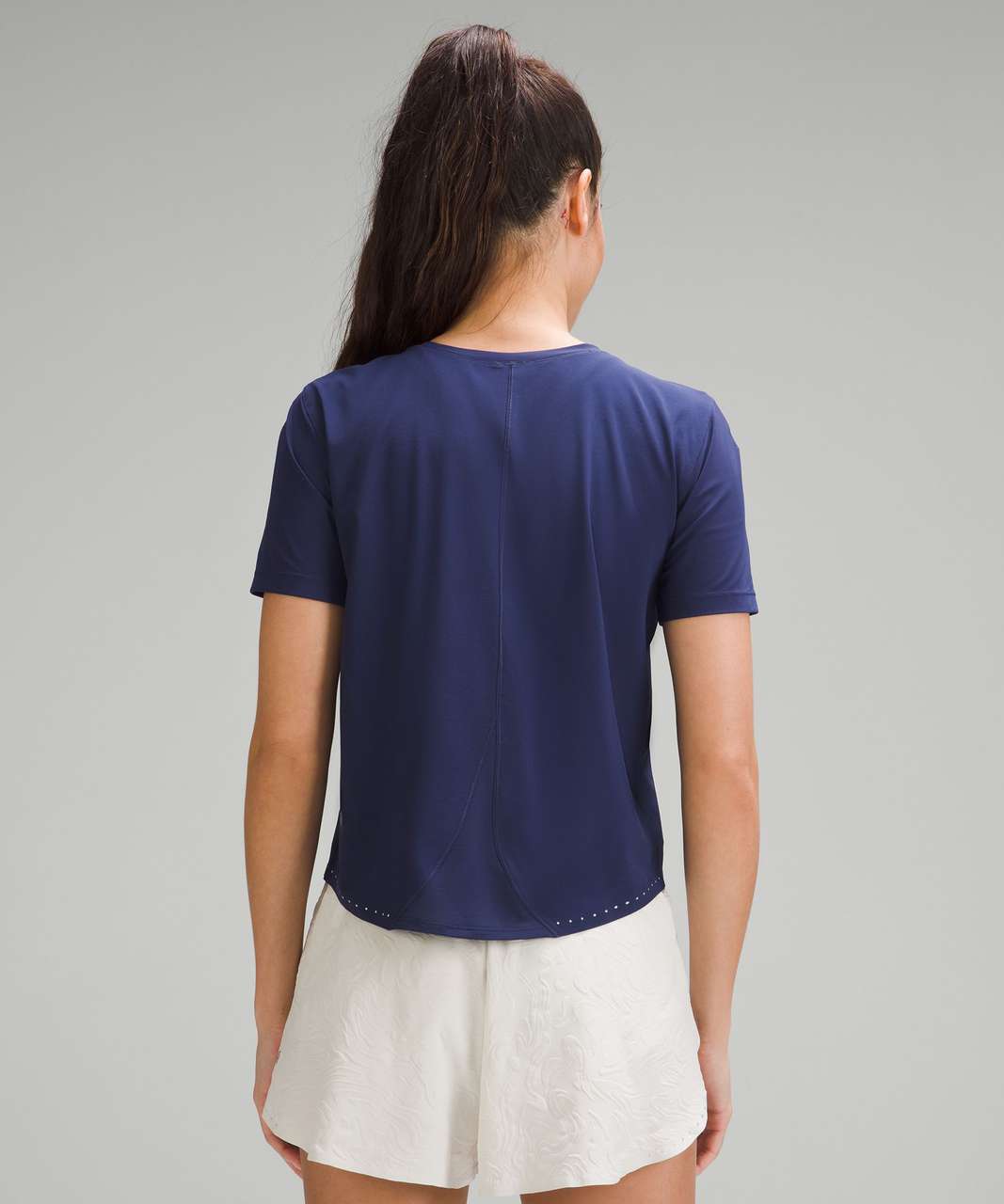Lululemon Lightweight Stretch Running T-Shirt *Airflow - In-Sense Emboss Mini Night Sea