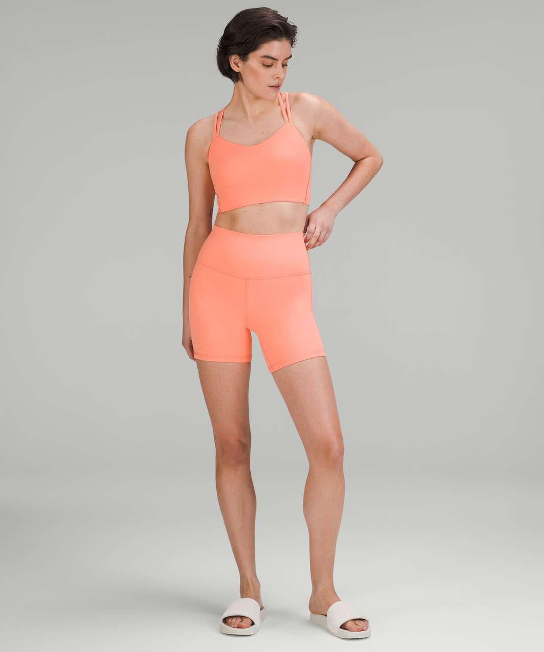 Lululemon Like a Cloud Longline Bra *Light Support, B/C Cup - Sunny Coral -  lulu fanatics