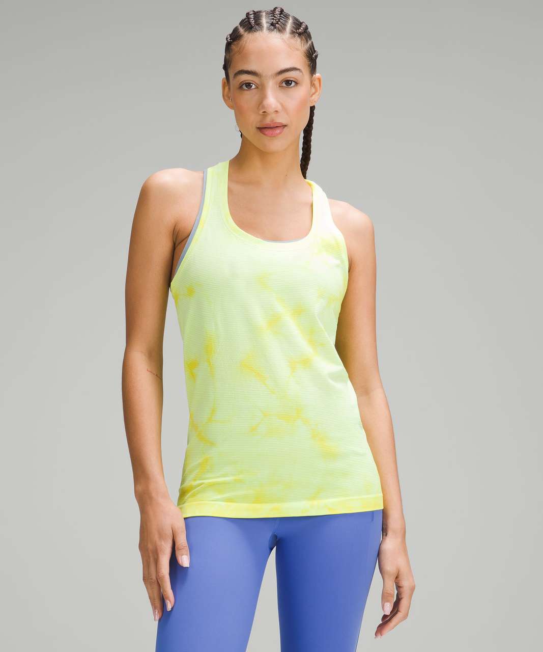 Lululemon Swiftly Tech Racerback Tank Top 2.0 *Race Length - Marble Dye Electric Lemon