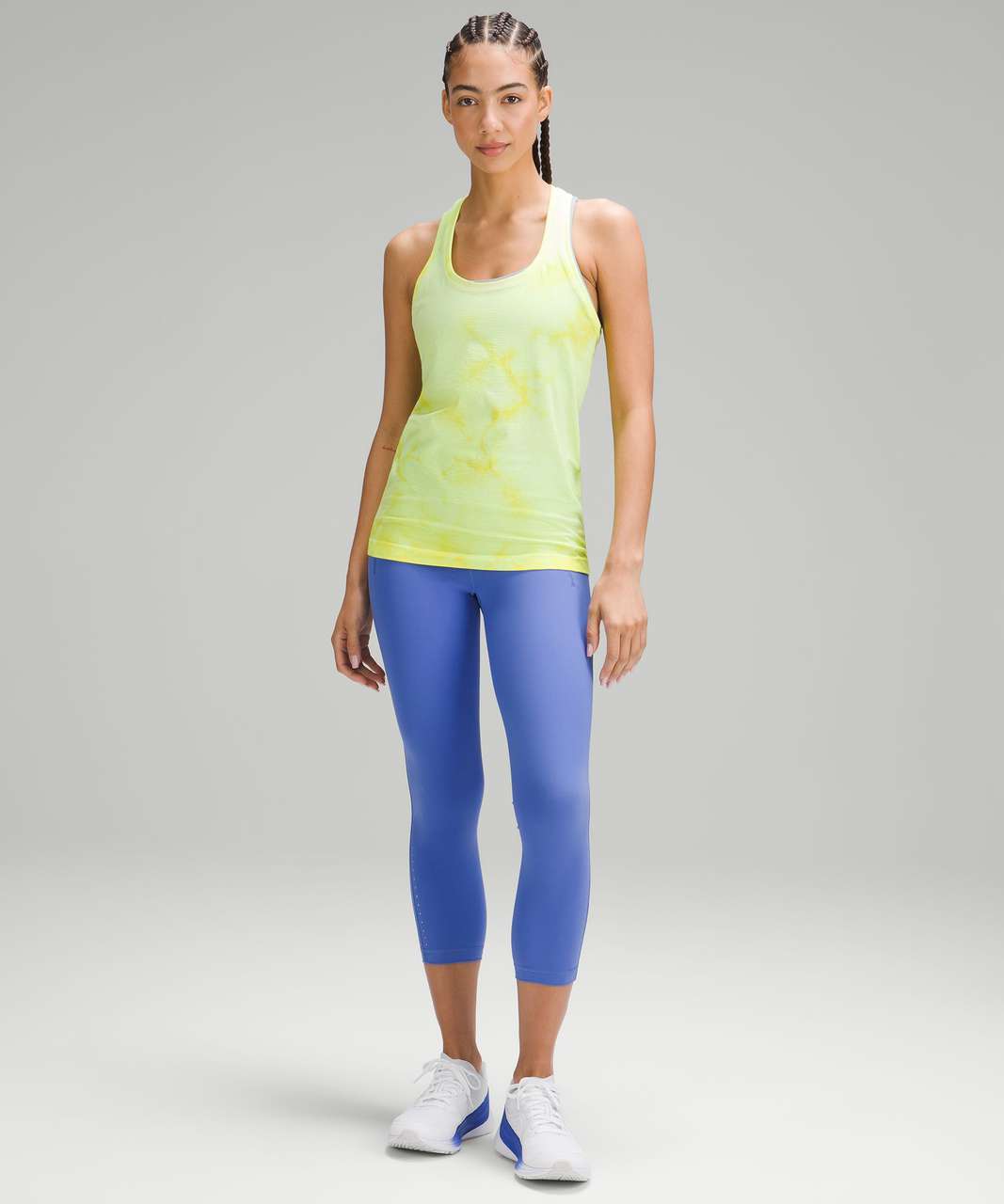 Lululemon Swiftly Tech Racerback Tank Top 2.0 *Race Length - Marble Dye Electric Lemon