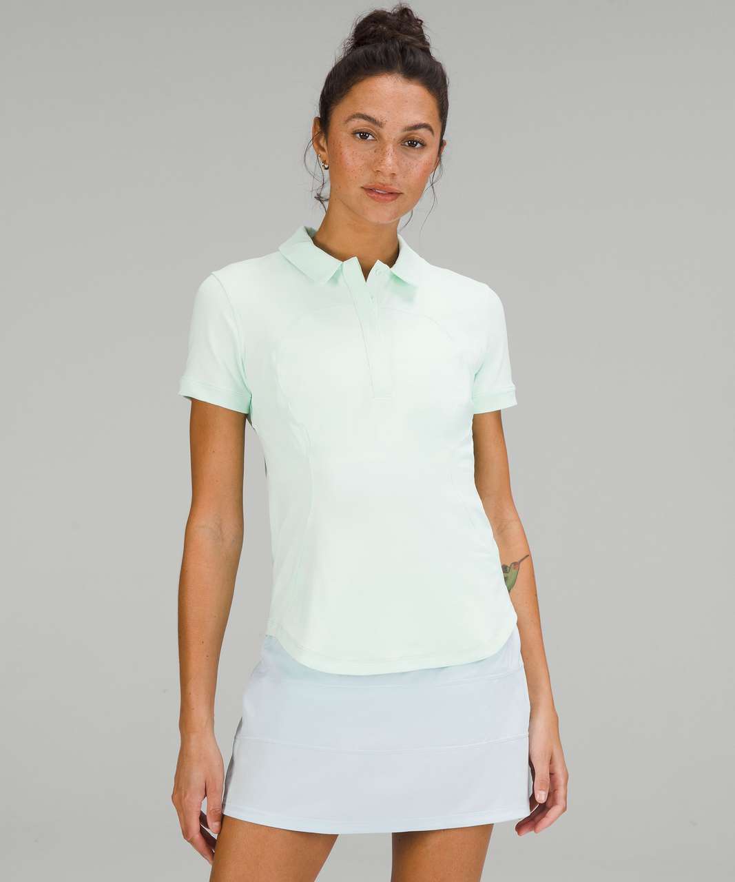 Lululemon Quick-Dry Short-Sleeve Polo Shirt - Mint Moment - lulu fanatics